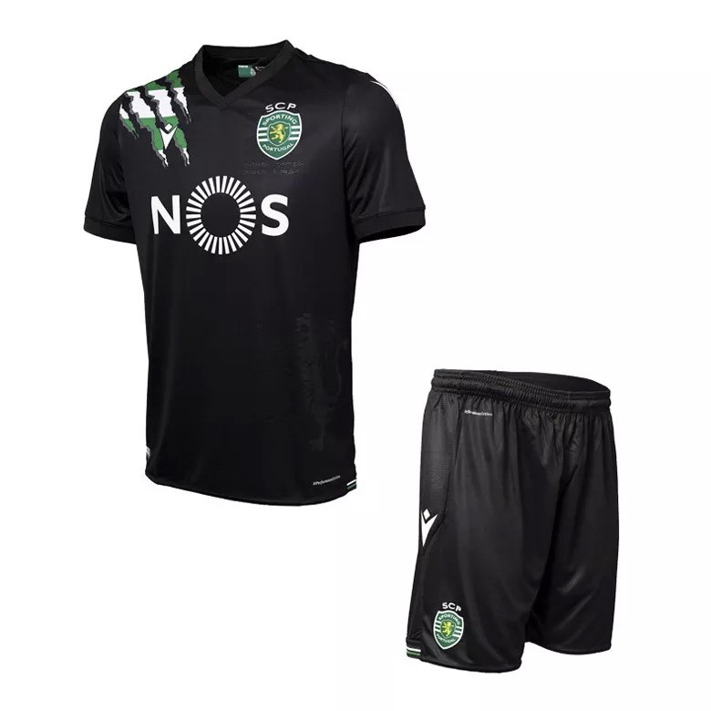 Maillot Football Lisboa Exterieur Enfant 2020-21 Noir